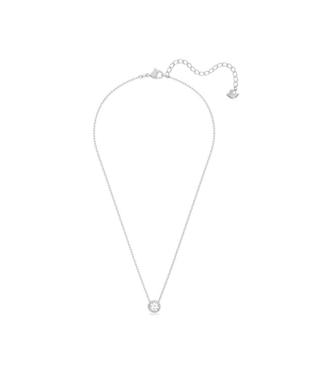 Una Angelic Pendant Round Rhodium shiny White