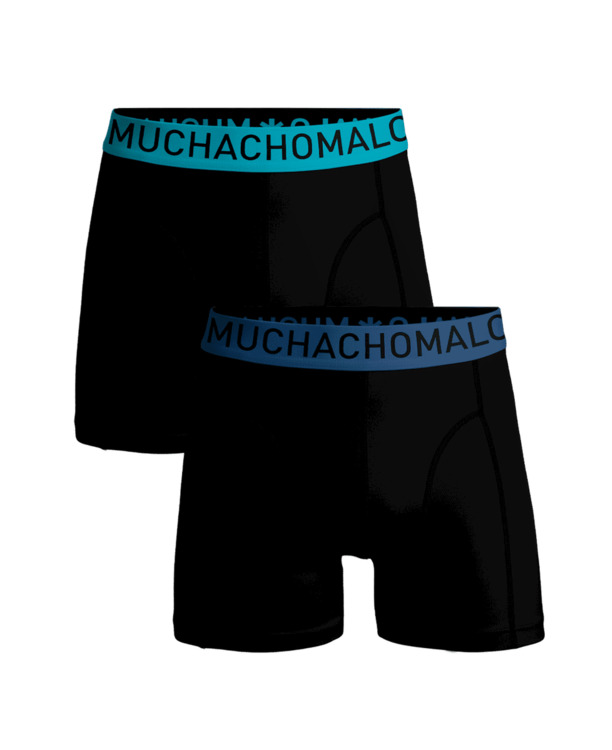 Heren 2-Pack Boxershorts Microvezel Effen Black/Black