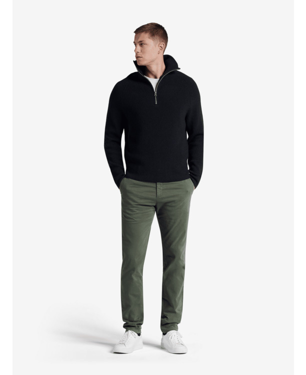 No Label Heren Broek Beige Diego Cotton-Stretch