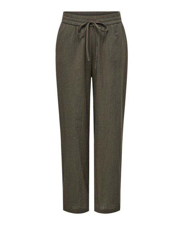 Regular Fit Basic elastische taillebroek met zijzakken