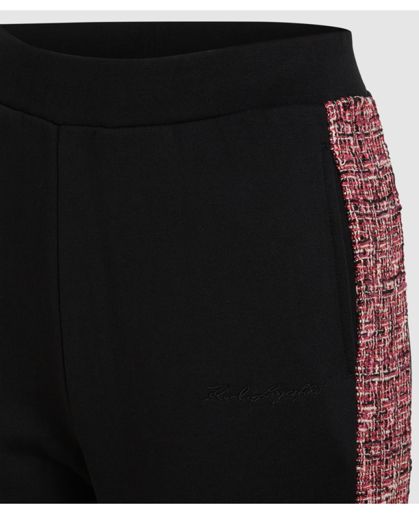 BOUCLE DETAIL SWEATPANTS