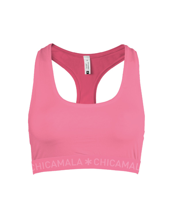 Dames racerback 1-pack Effen Pink