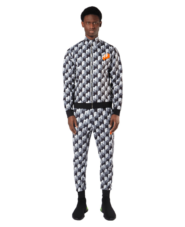 ALL OVER ORANGE BAGDE TRACKSUIT MEN