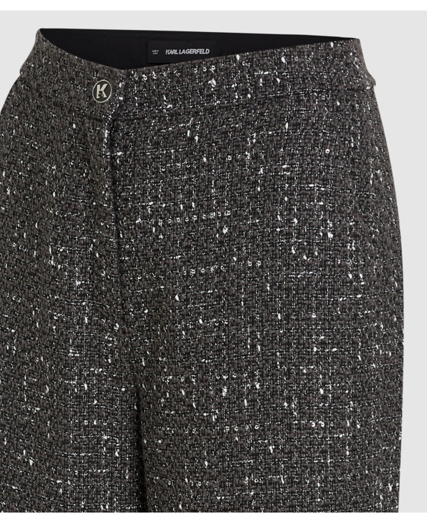 BOUCLE WIDE LEG PANTS