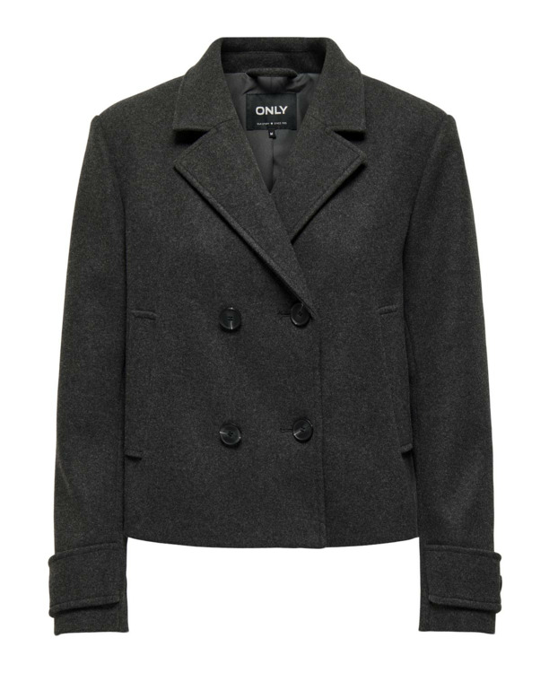 Spread Collar Long Sleeves (L/S) Omgekeerde jas met korte knoopsluiting