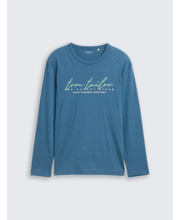 Shirt met lange letters en logo-opdruk