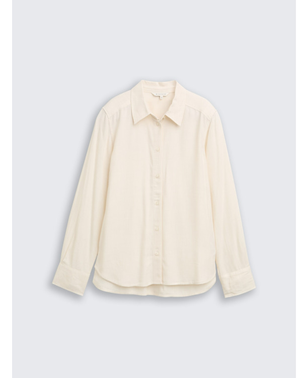 Twill blouse in normale pasvorm