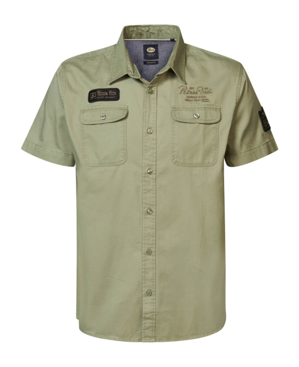 Herenoverhemd Korte Mouw Uni