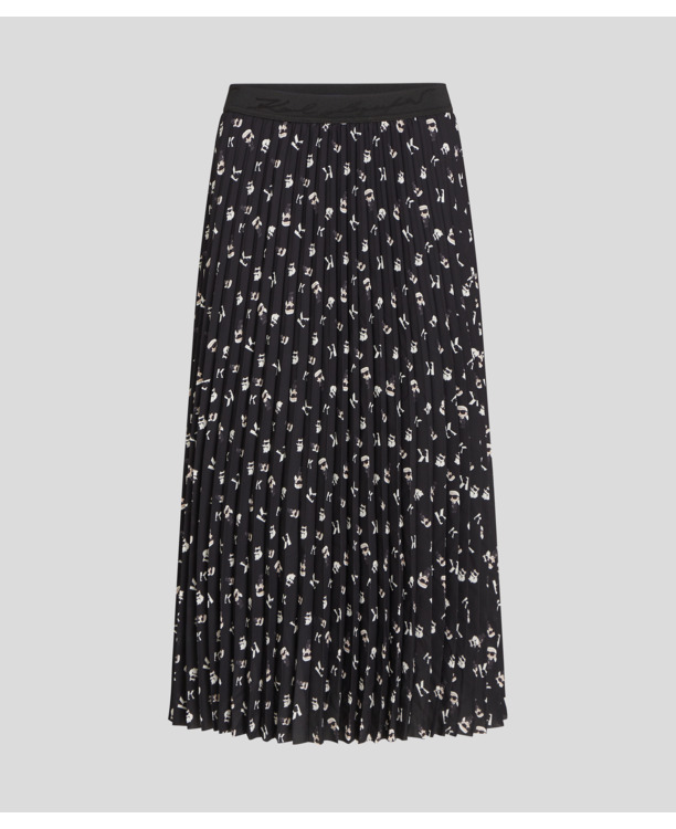 IKON KARL AOP PLEATED SKIRT