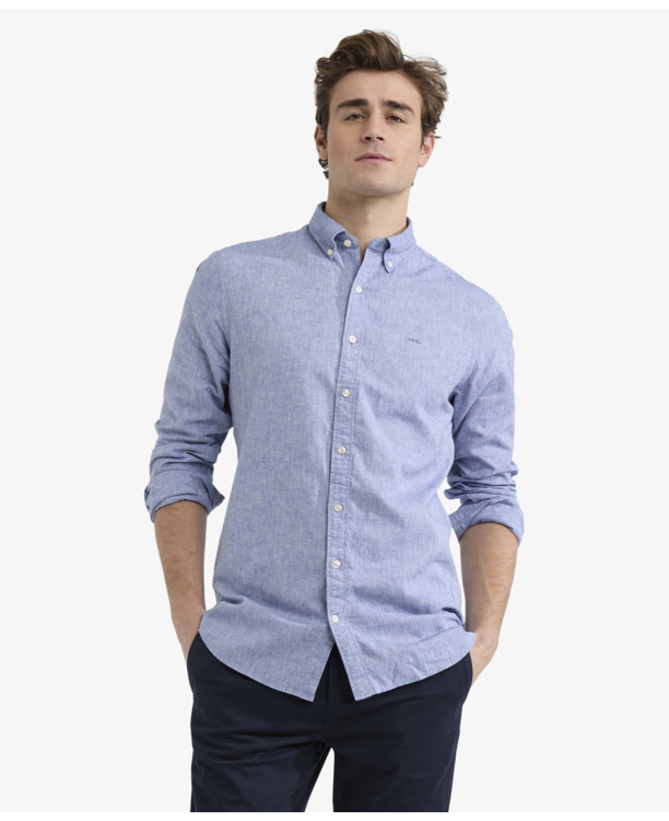 Cotton Linen Shirt Heren