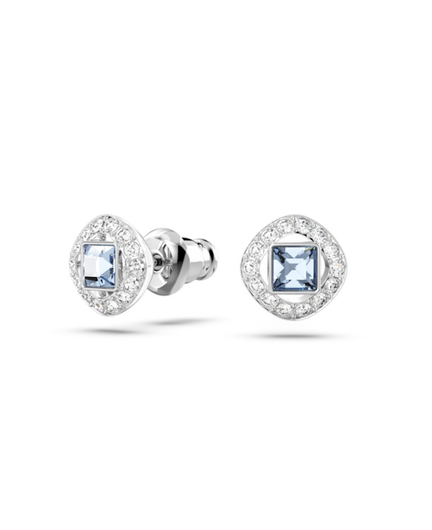 Una Angelic Pierced Earrings Stud MFP Rhodium shiny Montana Crystal