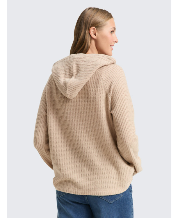 Losse hoodie met structuur