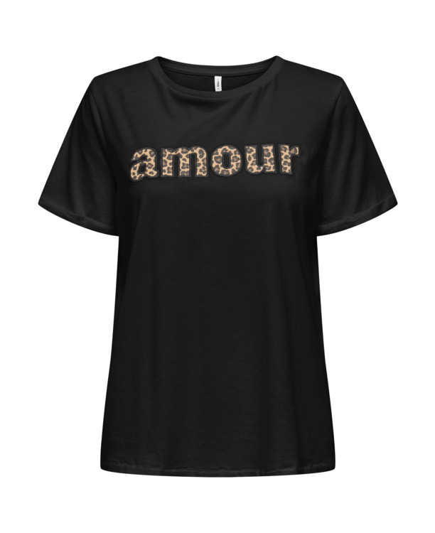 ONLLINE LIFE S/S O-NECK PRINT TOP C