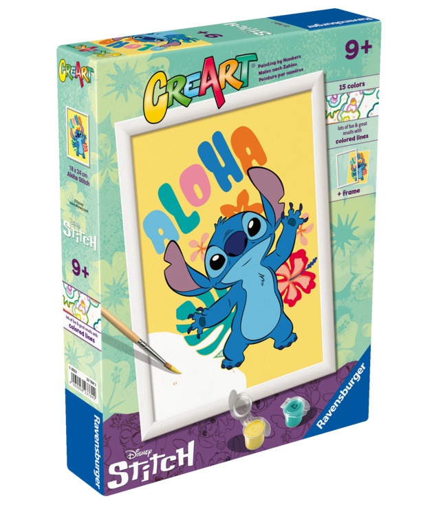 Ravensburger CreArt Disney Aloha Stitch - Schilderen op nummer voor kinderen