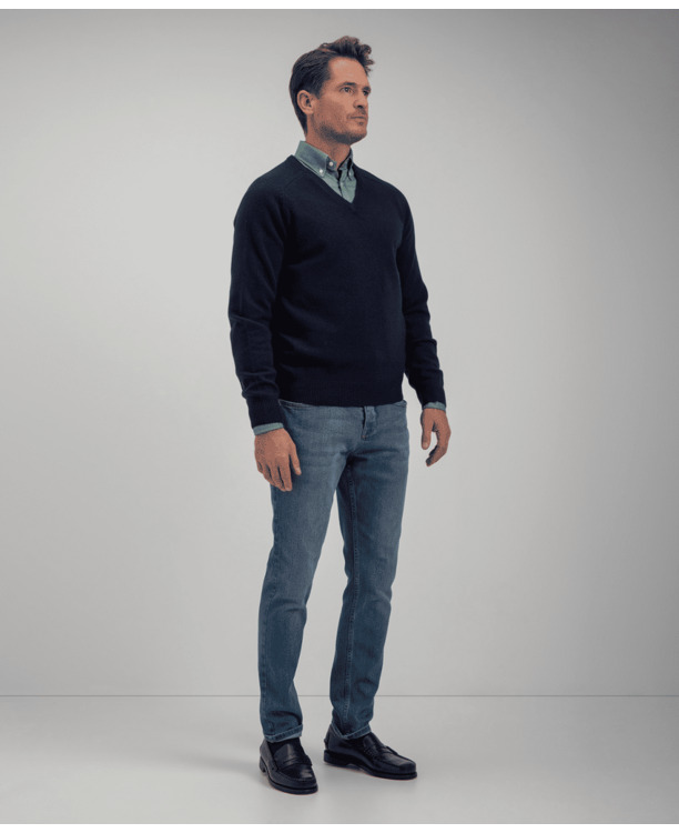 Lambswool V- neck Sweater