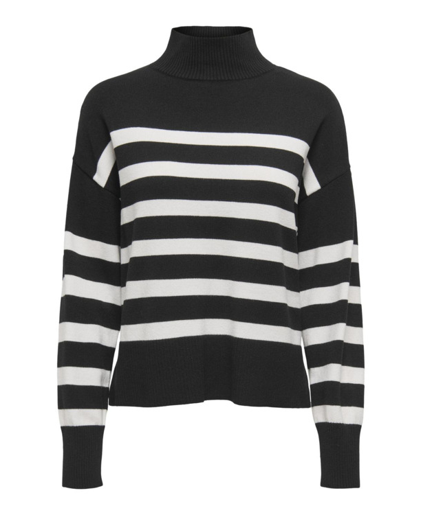 Regular Fit High Neck Long Sleeves (L/S) Gebreide trui met hoge hals en volumemouwen