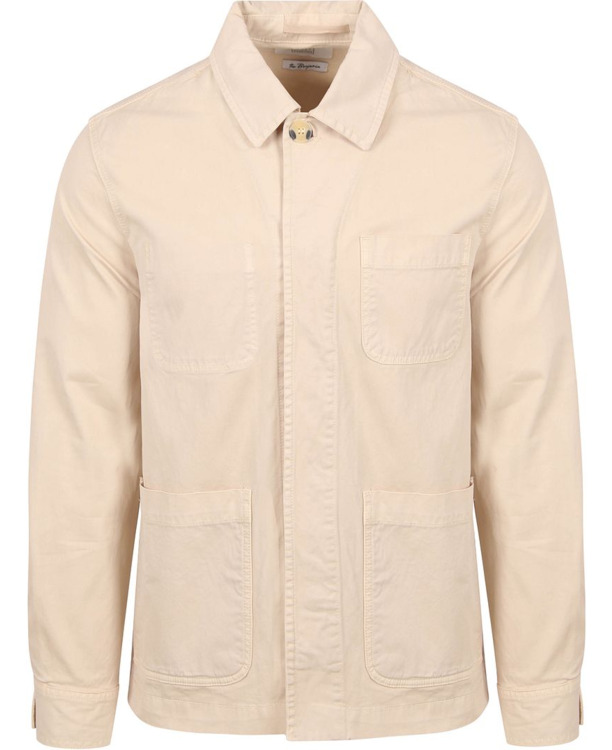 Suitable heren King Essentials The Benjamin Overshirt Ecru