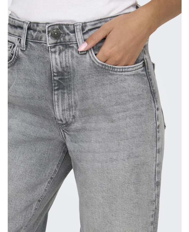 Wide Leg Fit Jeans met hoge taille en brede pasvorm en muntzakje
