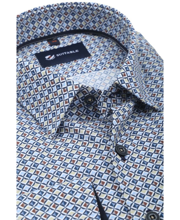 Suitable Overhemd Brown Sand