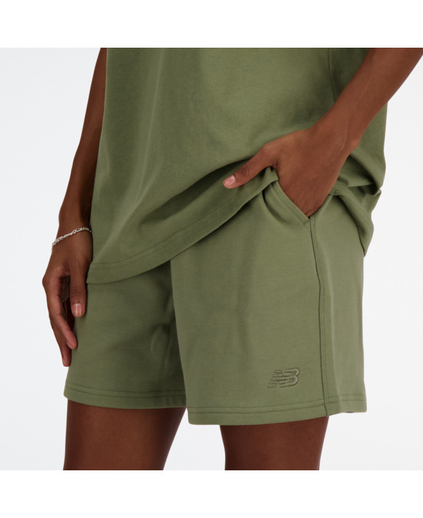 New Balance Dames Fleece Shorts Groen