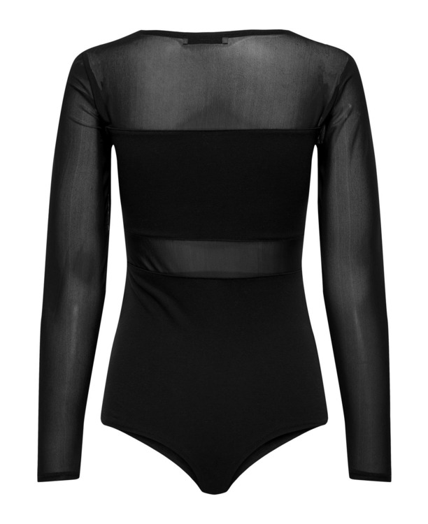 O-Neck Long Sleeves (L/S) Vrouwelijke top rompertje met lange mouwen en knoopsluiting