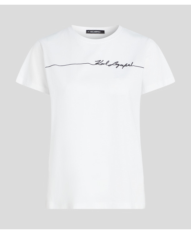 LINE SIGNATURE PRINT T-SHIRT