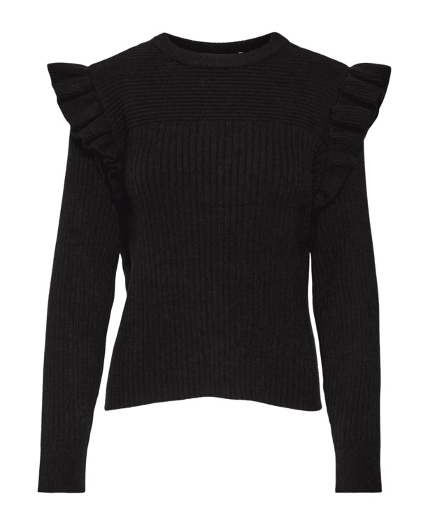 VMEMILIA LS O-NECK FRILL PULLOVER E