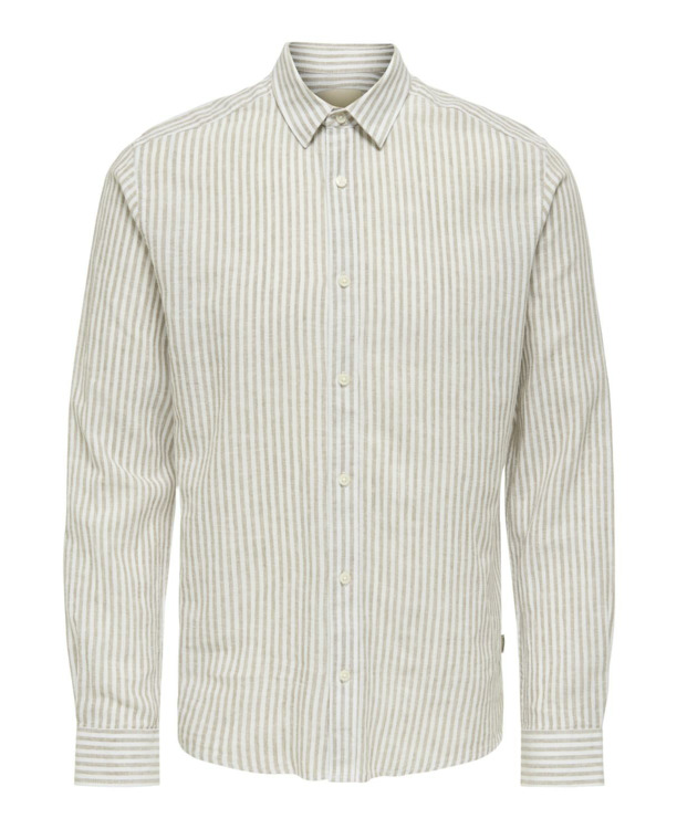 Slim Fit Overhemdkraag Lange Mouwen (L/M) Heren