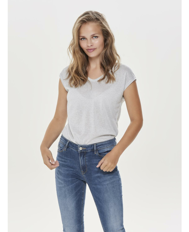 Loose Fit O-Neck Short Sleeves (S/S) Basic top met ronde hals en korte mouwen voor jeugdige elegantie