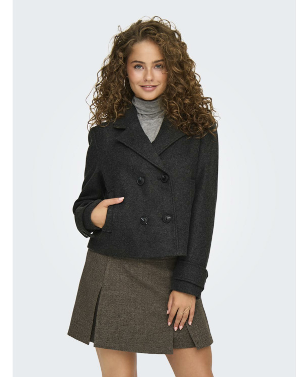 Spread Collar Long Sleeves (L/S) Omgekeerde jas met korte knoopsluiting