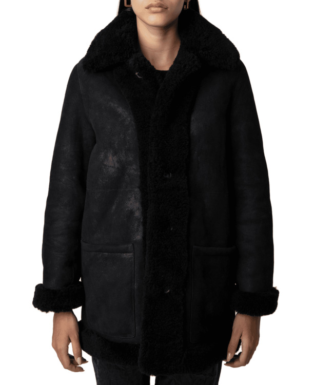 MAGDAS SHEARLING MANTEAU REVER