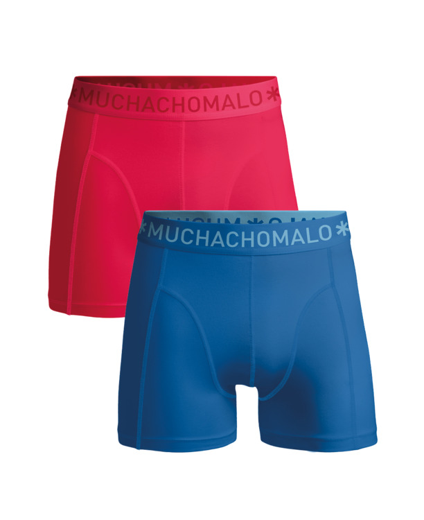 Heren 2-Pack Boxershorts Effen Blue/Pink