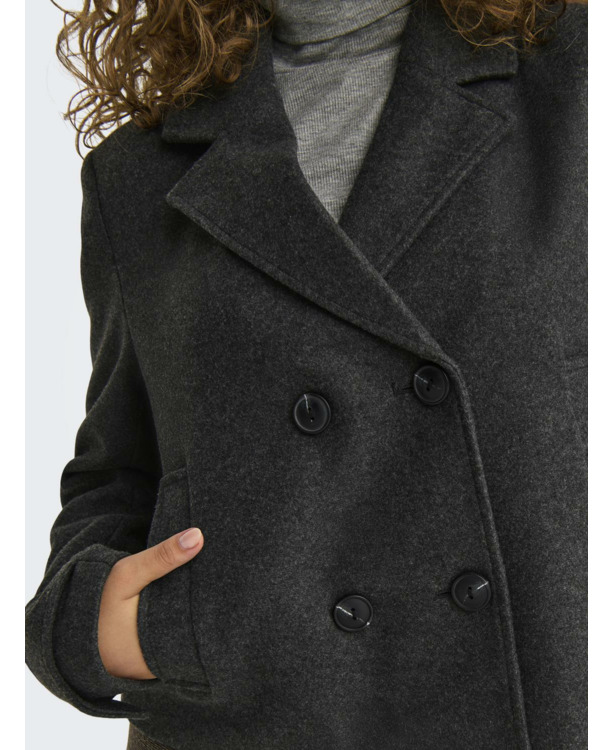 Spread Collar Long Sleeves (L/S) Omgekeerde jas met korte knoopsluiting
