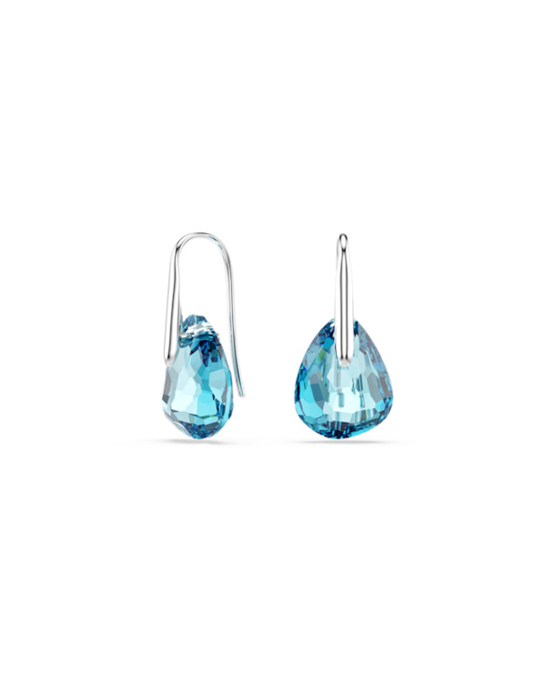 Galet Pierced Earrings OU Rhodium shiny Indicolite