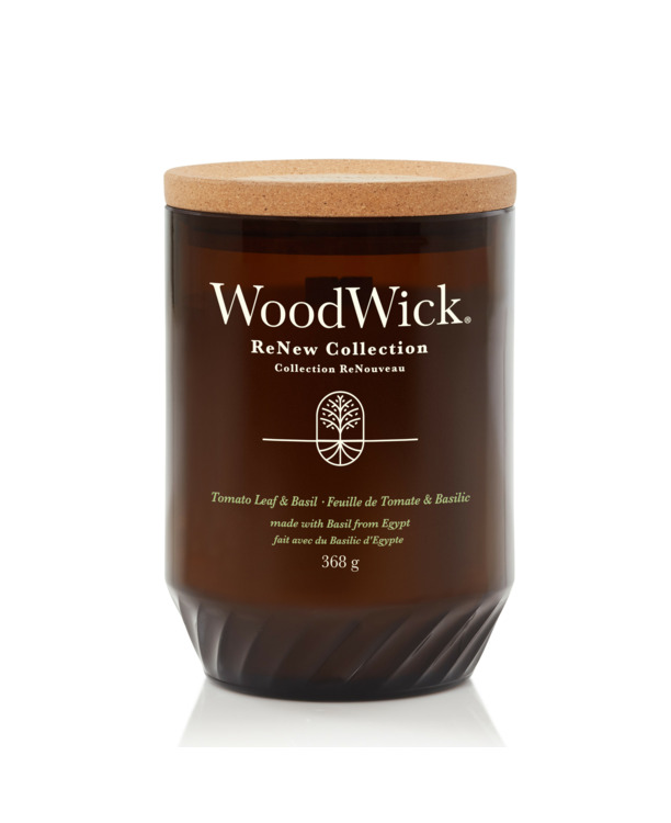WoodWick ReNew Tomato Leaf & Basil Large Candle