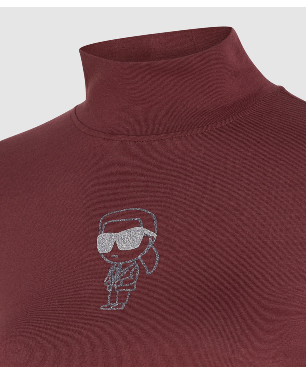 IKON GLITTER MOCK NECK LS TOP