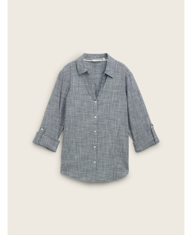 Regular fit blouse van katoen