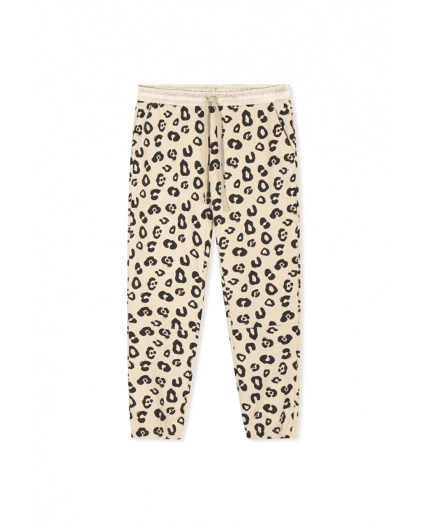 10DAYS Dames cropped jogger luipaard katoen broek