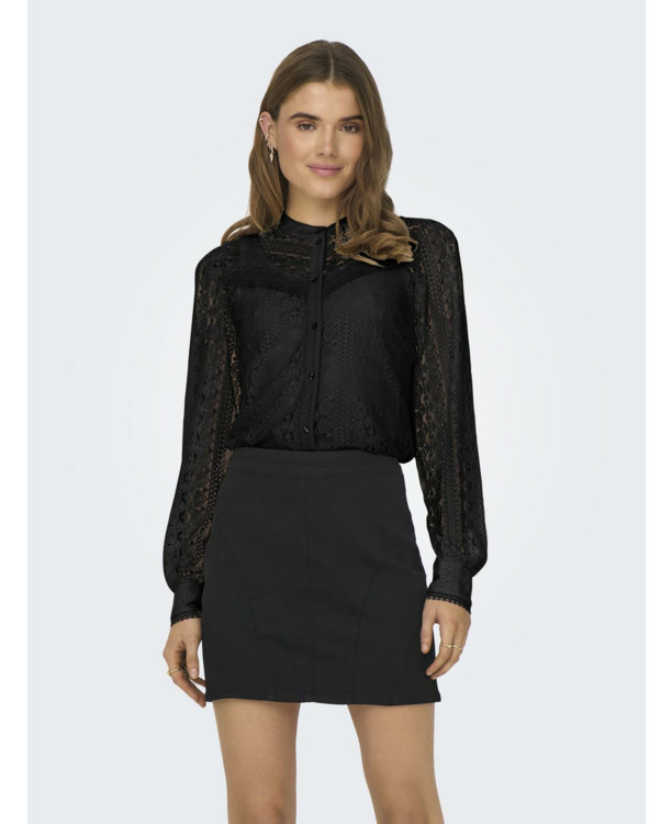 Regular Fit Shirt Collar Long Sleeves (L/S) Vrouwelijke overhemdkraag, met manchetten met knopen en normale pasvorm
