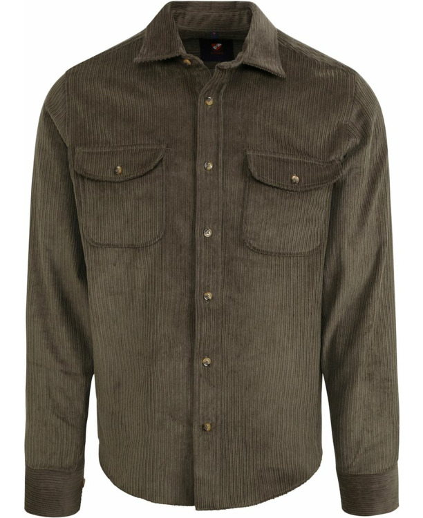 Suitable Overshirt Corduroy Donkergroen