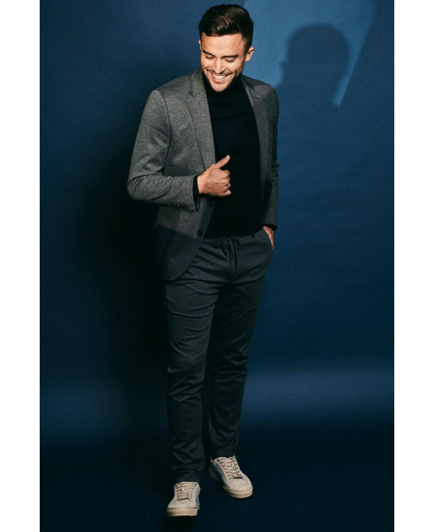 Suitable Jersey Suit Antraciet