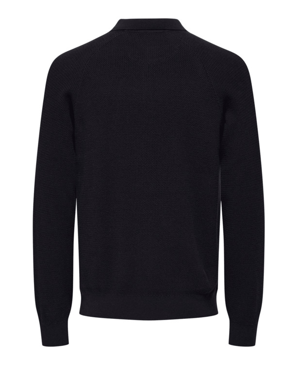 Regular Fit Polo Long Sleeves (L/S) -> Gebreide trui met lange mouwen en normale pasvorm Heren