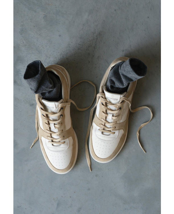 Dstrezzed Heren Lage Sneakers Wit DS Low