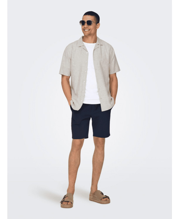 Slim Fit Resort Kraag Korte Mouwen (K/M) Heren