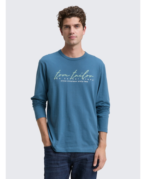 Shirt met lange letters en logo-opdruk