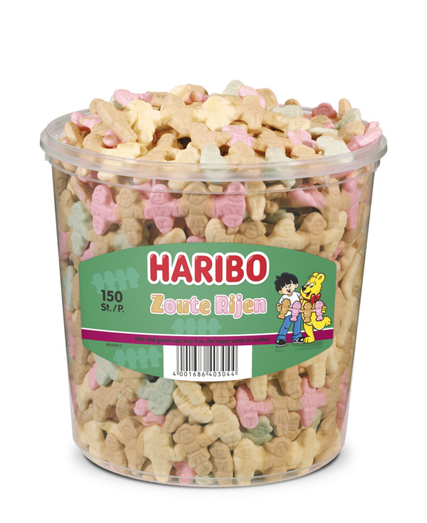 Haribo Zoute Rijen 150 stuks