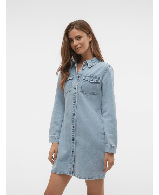 VMJENNIE LS SHORT DENIM DRESS GA NO