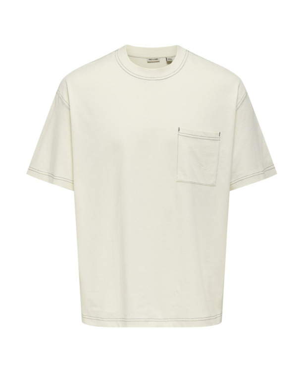Oversized pasvorm ronde hals korte mouwen (K/M) Heren