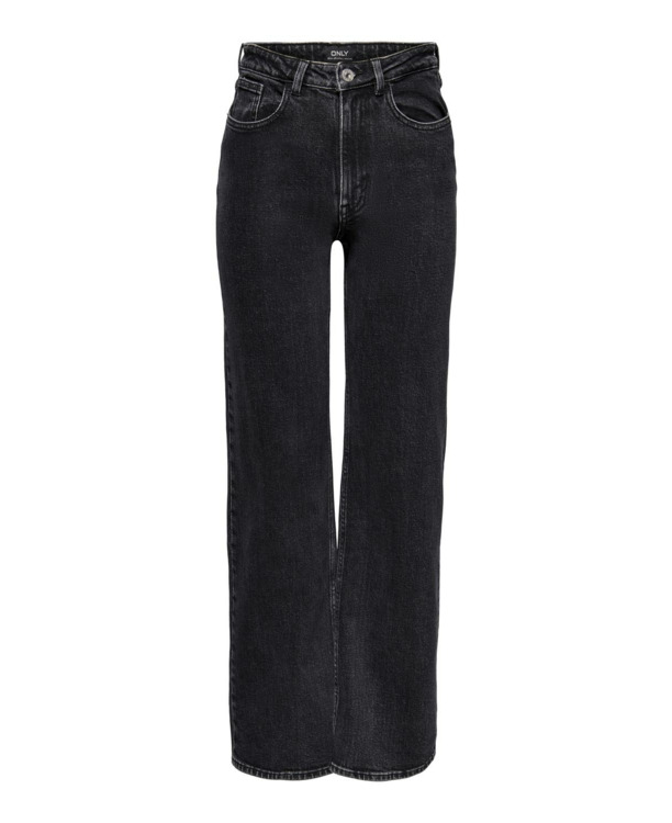 Wide Leg Fit Jeans met wijde pasvorm en hoge taille en achterzakken
