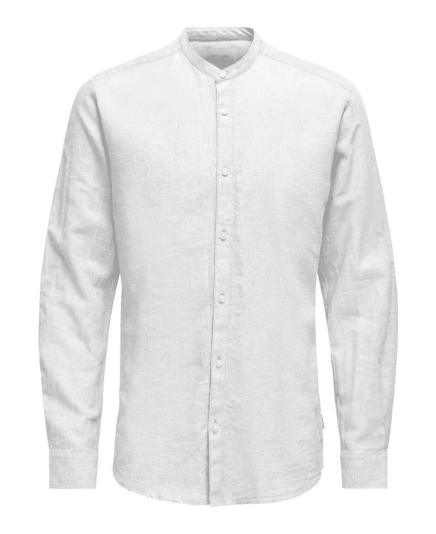 Slim Fit China Kraag Lange Mouwen (L/M) Heren